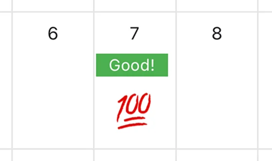 Memo screen - Add notes to your habits